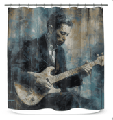 Bluesy Breakthrough Shower Curtain - Beyond T-shirts